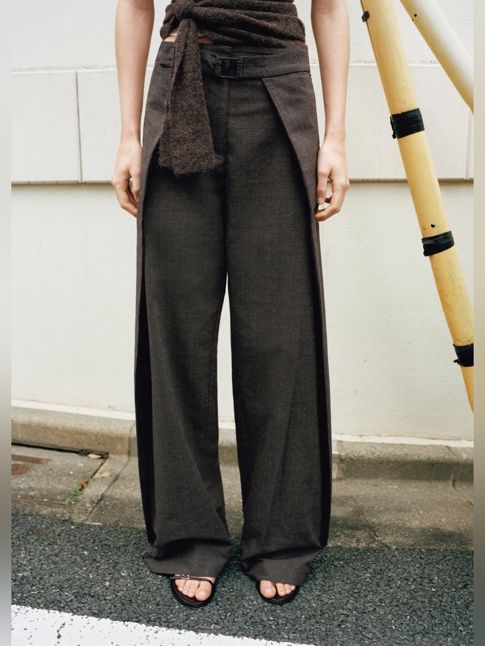 NWT MANGO Pleated Trousers With Belt